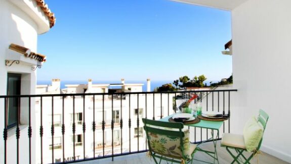 stunning 1-bedroom apartmentwith sea and mountain views in mijas pueblo, costa del sol, spain